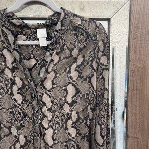 H&M Snake-print Tunic, Size 8